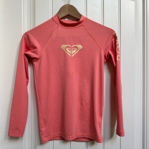 Roxy Whole Hearted Peach Rash Guard Swim Top. Size XL-14